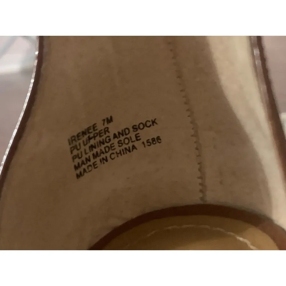 Steve Madden Irenee Cognac Patent Sandals | Size 7 - Picture 5 of 6